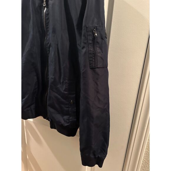 Michael Kors Midnight Blue Men's Zipper Down Bomber Style Jacket Size M - Picture 2 of 10